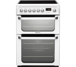 HOTPOINT  Ultima HUE61PS 60 cm Electric Ceramic Cooker - White